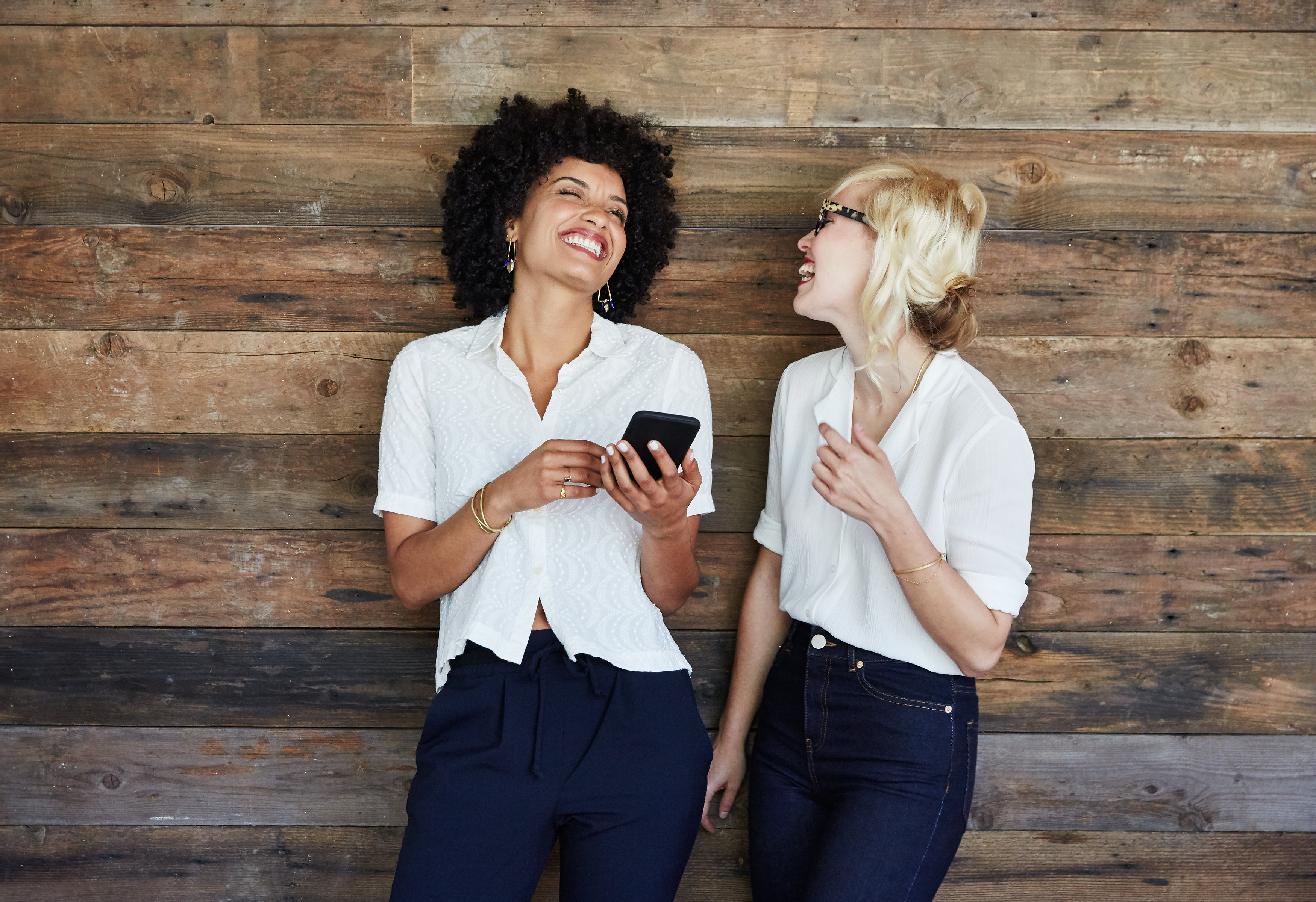 Millennial business women on phone