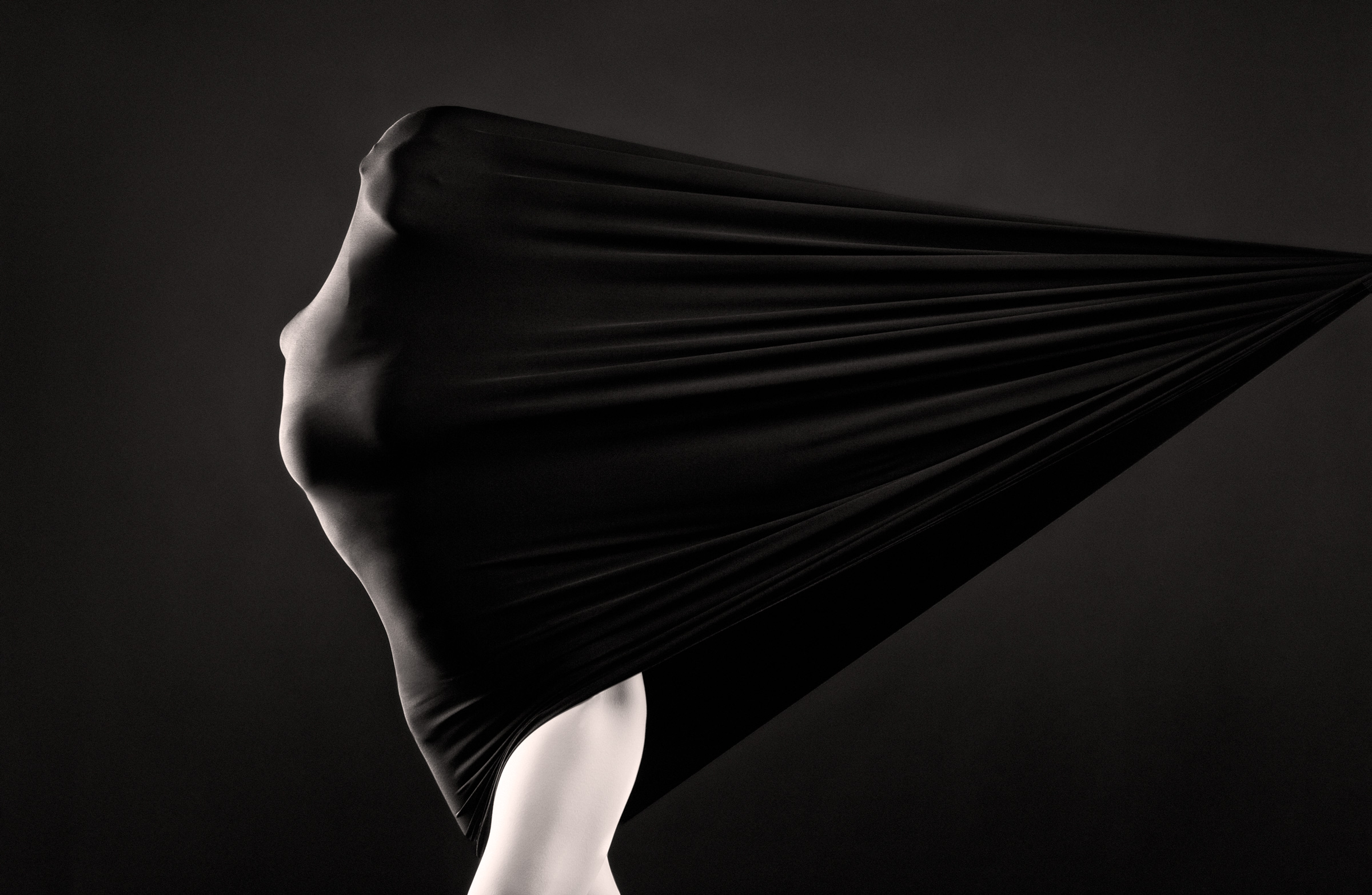 Fashion Model in Black Cloth | Dovis Bird Agency Photography