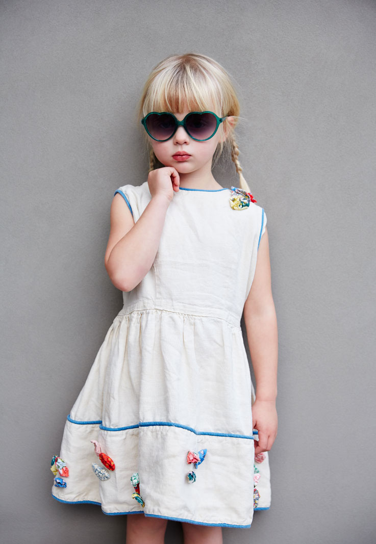 Little girl wearing sunglasses