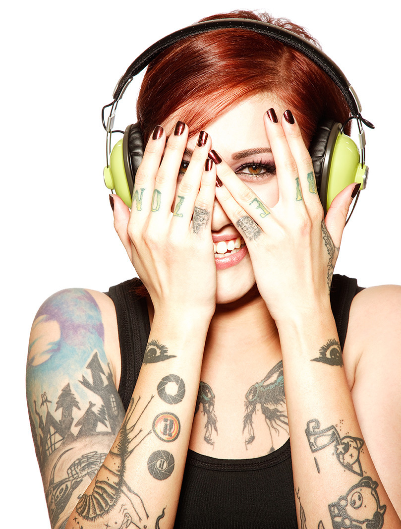 Girl with Tattoos + Headphones  | Dovis Bird Agency Photography
